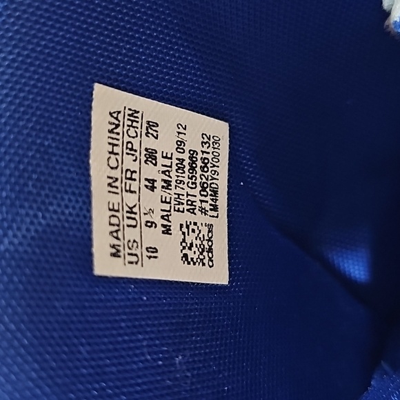 Adidas Men's High-Top Blue and White Sneakers - Picture 7 of 11